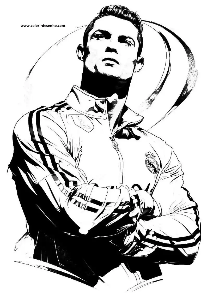 Printable Cristiano Ronaldo Coloring Pages 1