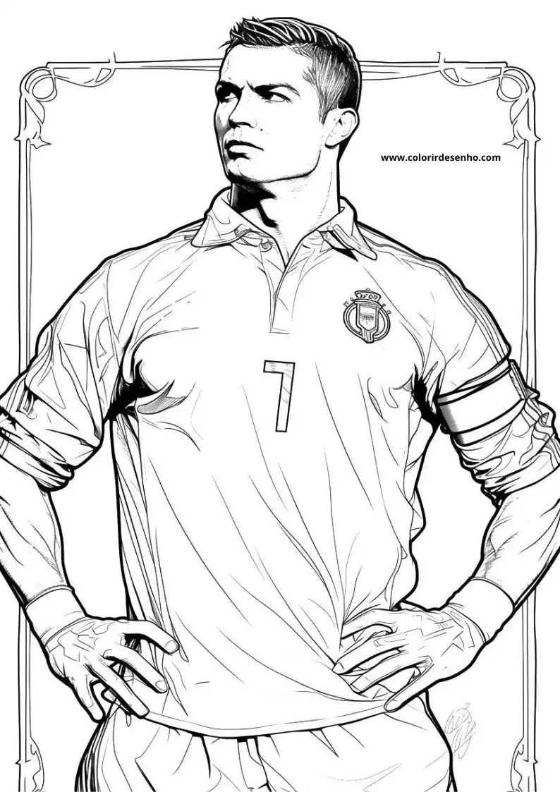 Printable Cristiano Ronaldo Coloring Pages 9