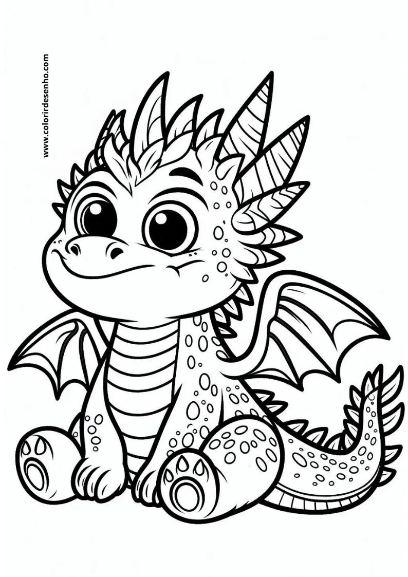 Printable Dragon Coloring Pages 2
