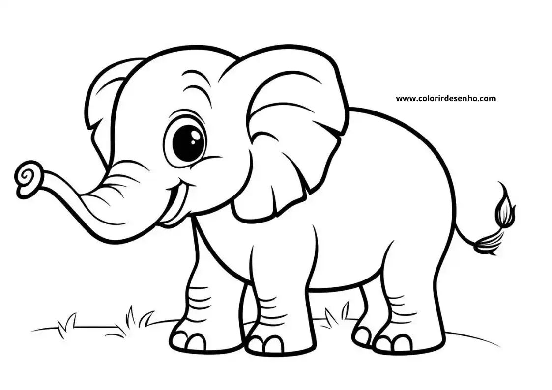Printable Elephant Coloring Pages 13