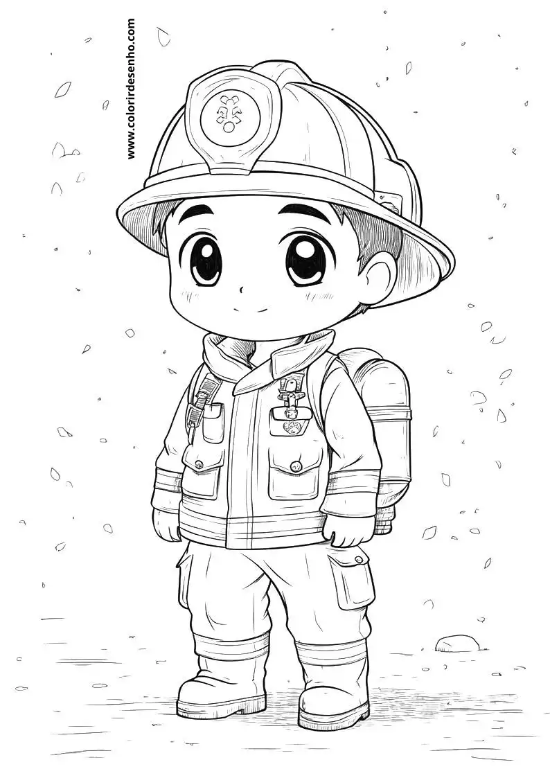 Printable Firefighter Coloring Pages 12