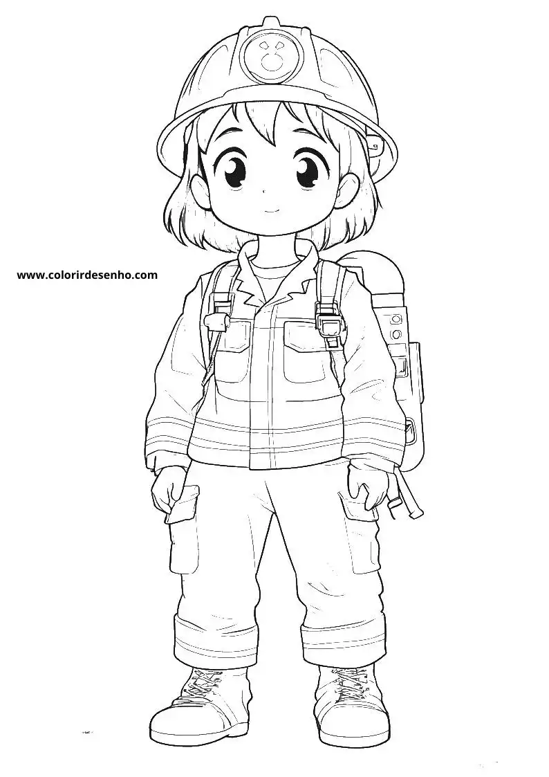 Printable Firefighter Coloring Pages 13
