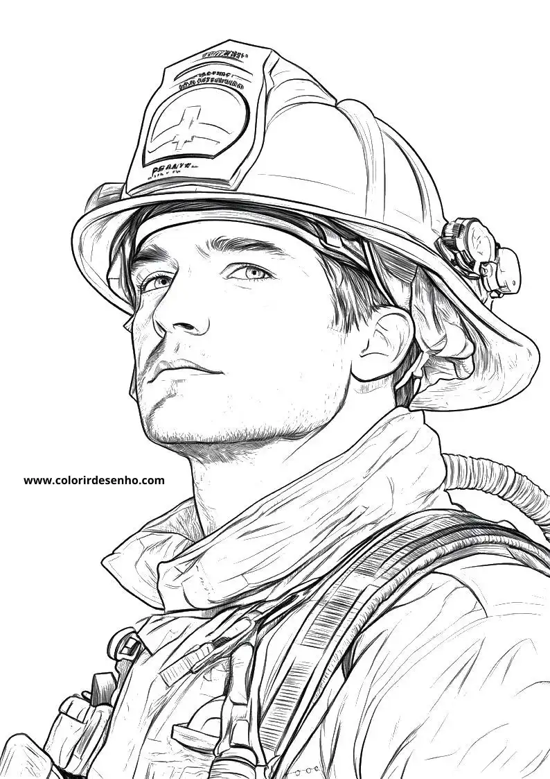 Printable Firefighter Coloring Pages 15
