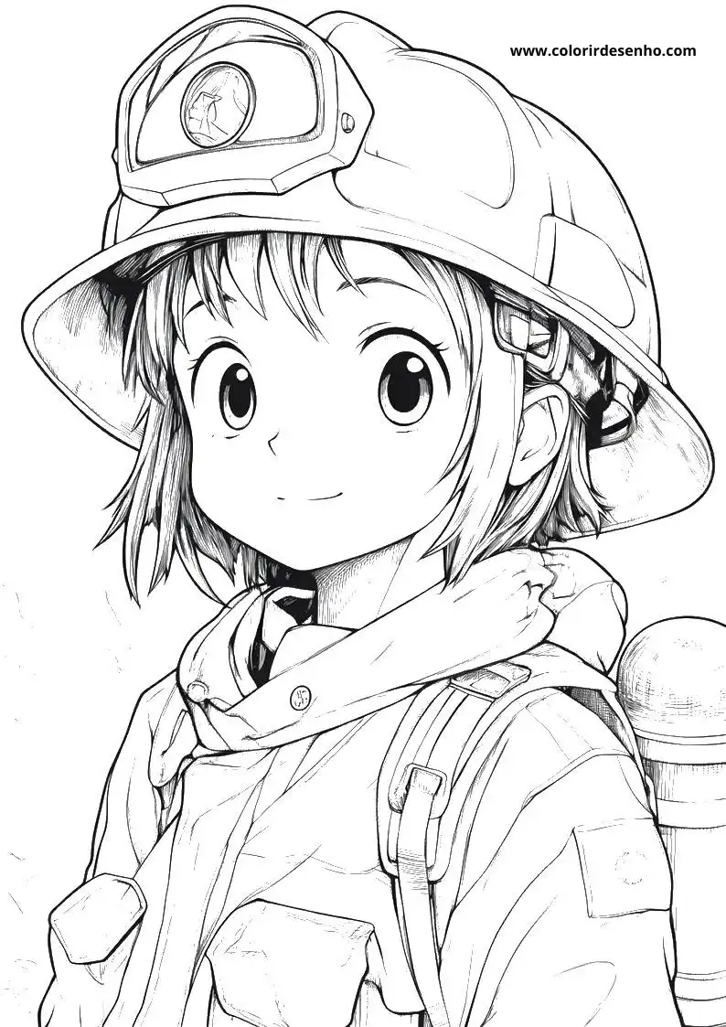 Printable Firefighter Coloring Pages 2