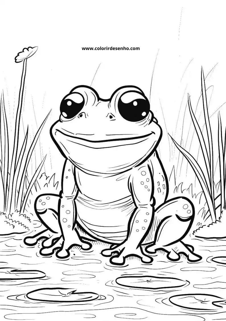 Printable Frog Coloring Pages 10