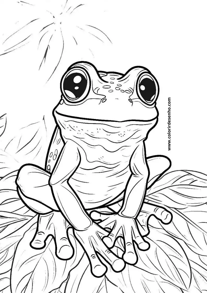 Printable Frog Coloring Pages 12