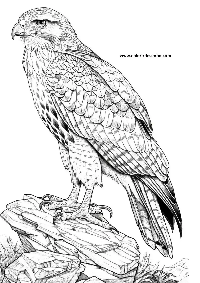 Printable Hawk Coloring Pages 11