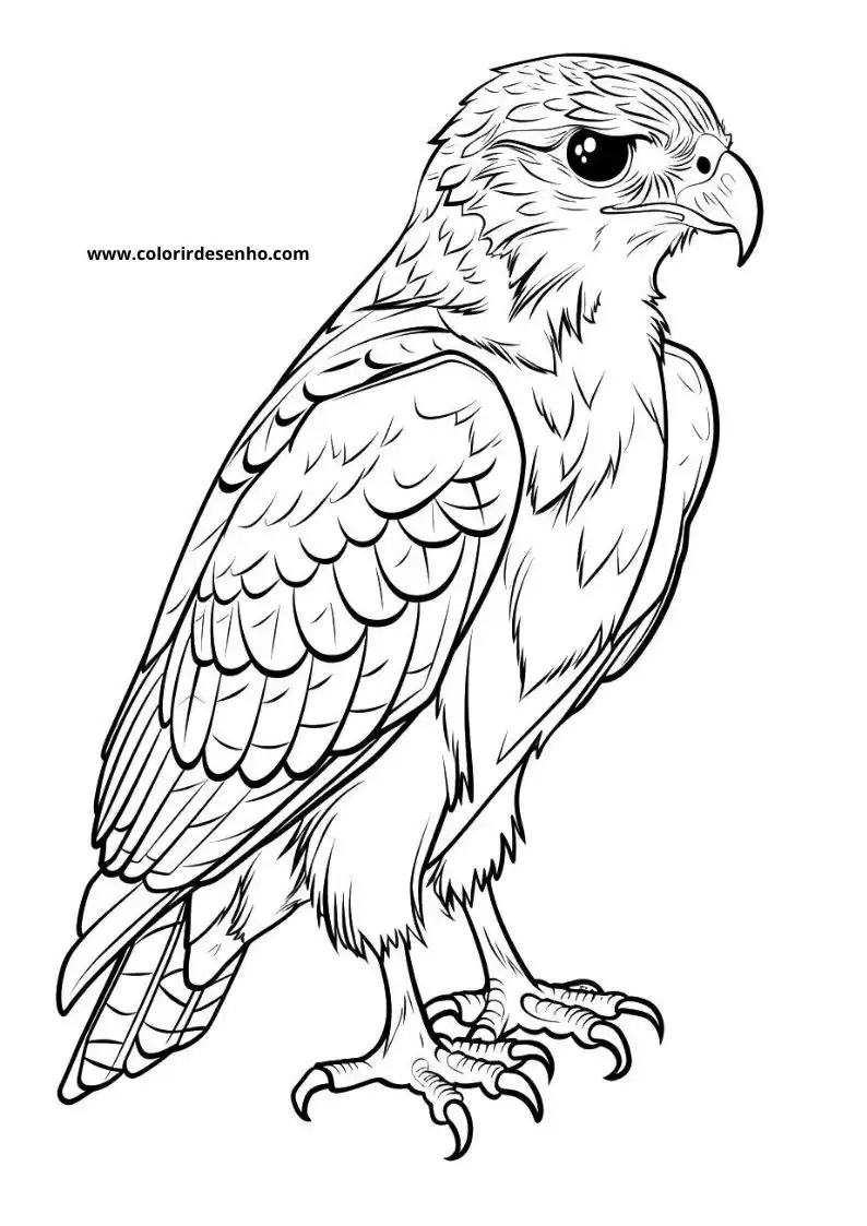 Printable Hawk Coloring Pages 12
