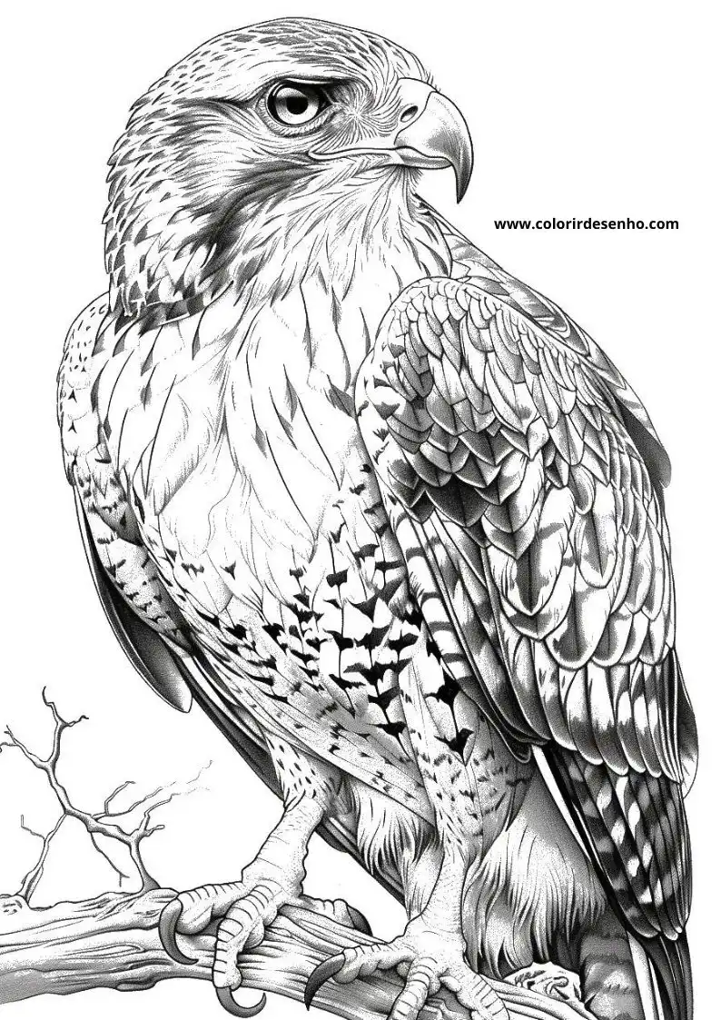 Printable Hawk Coloring Pages 3