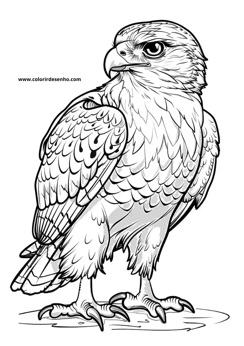 Printable Hawk Coloring Pages 6