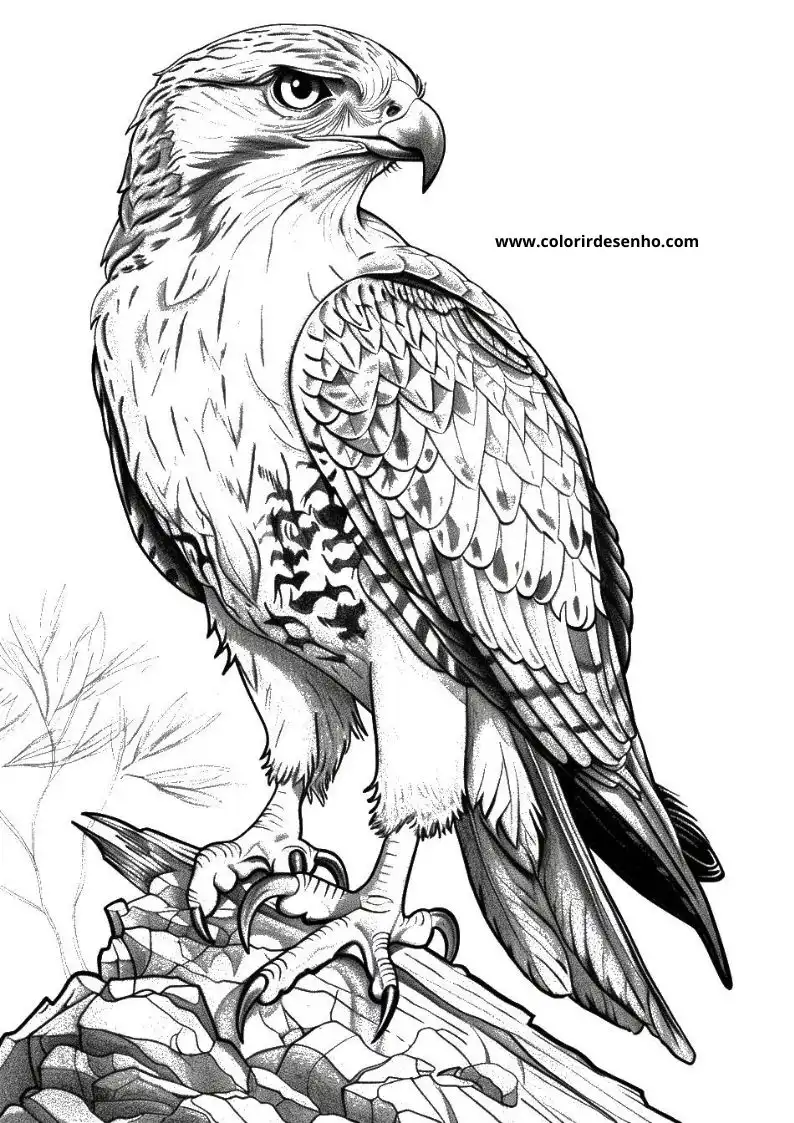 Printable Hawk Coloring Pages 7
