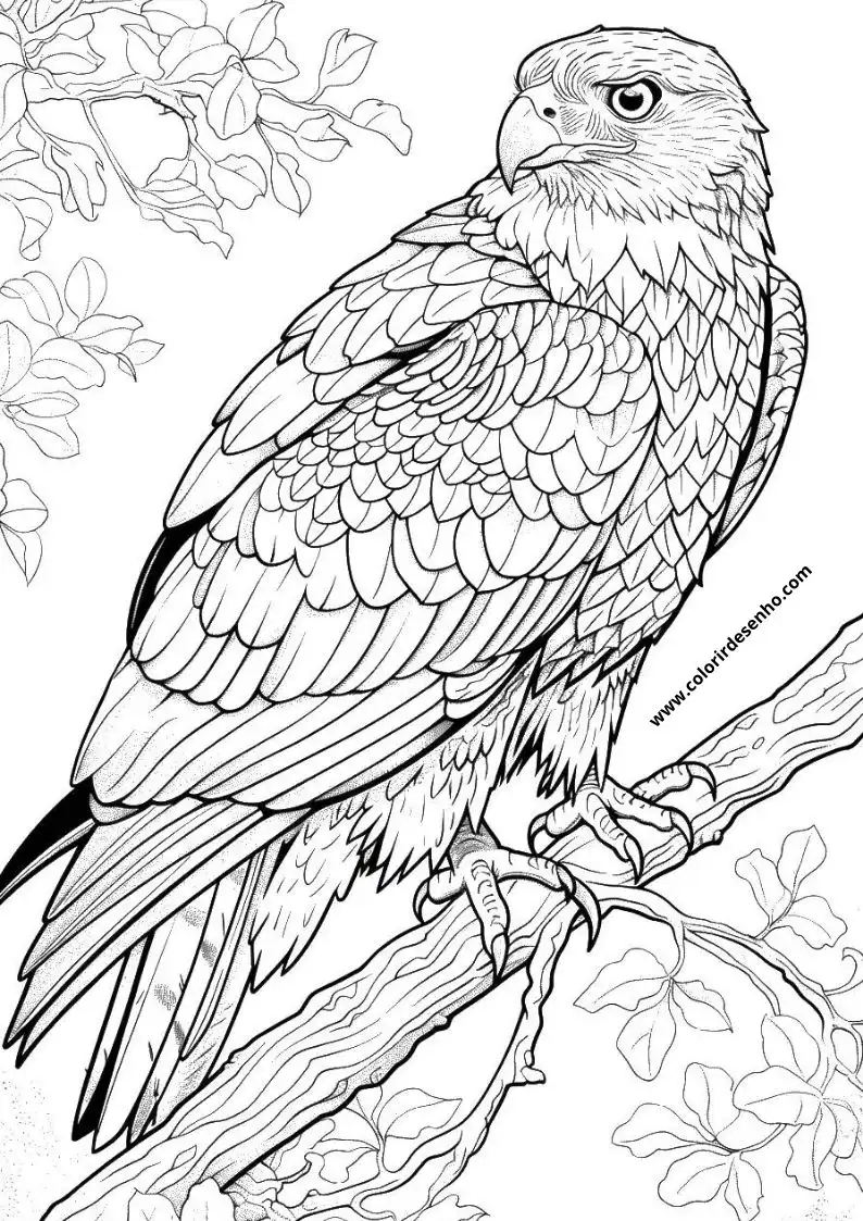 Printable Hawk Coloring Pages 8