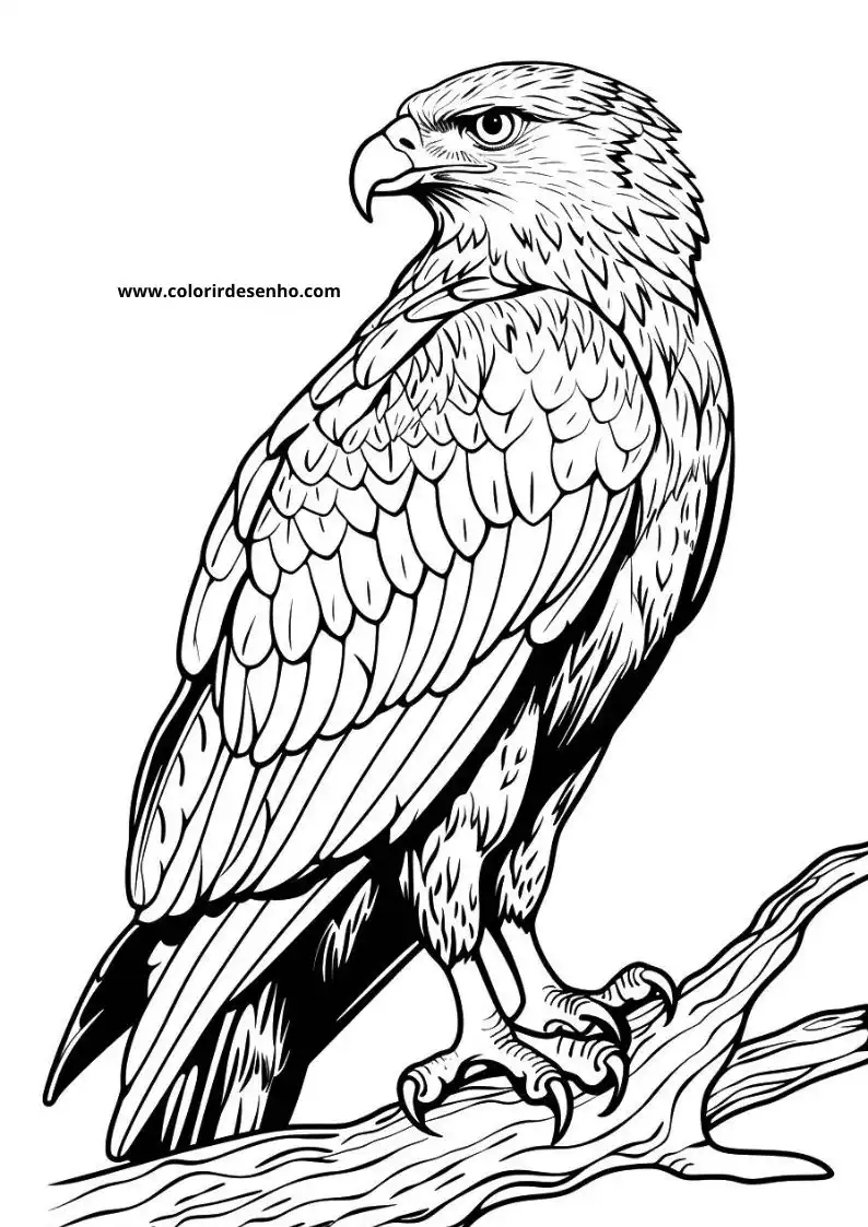 Printable Hawk Coloring Pages 9