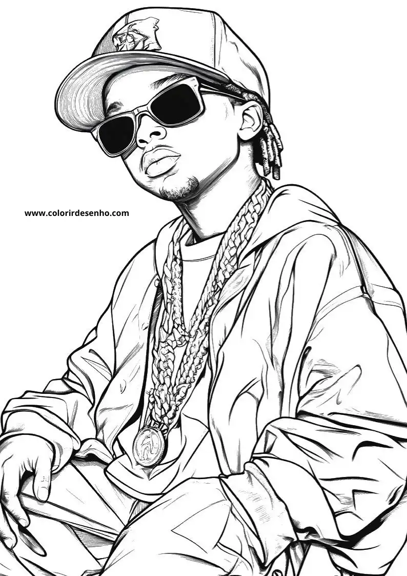 Printable Hip Hop Coloring Pages 1