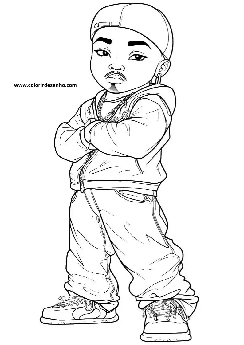 Printable Hip Hop Coloring Pages 4