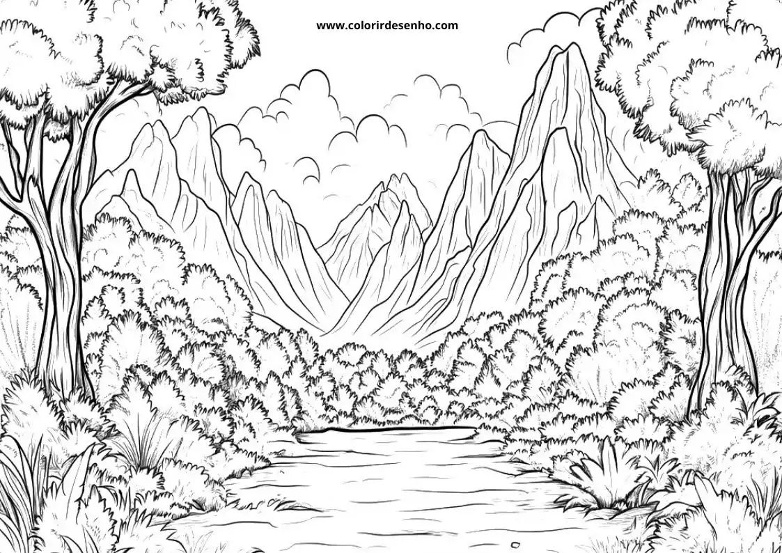 Printable Landscape Coloring Pages 2