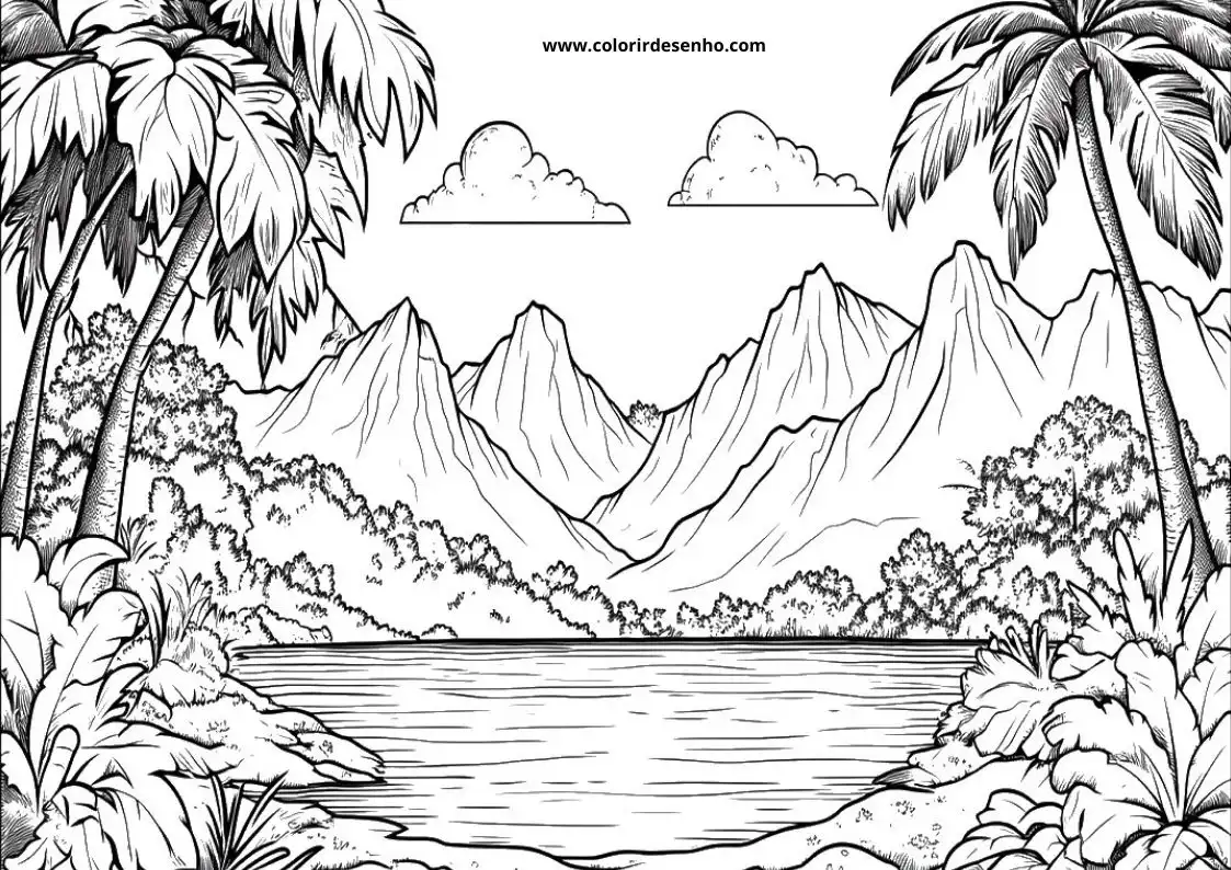 Printable Landscape Coloring Pages 3