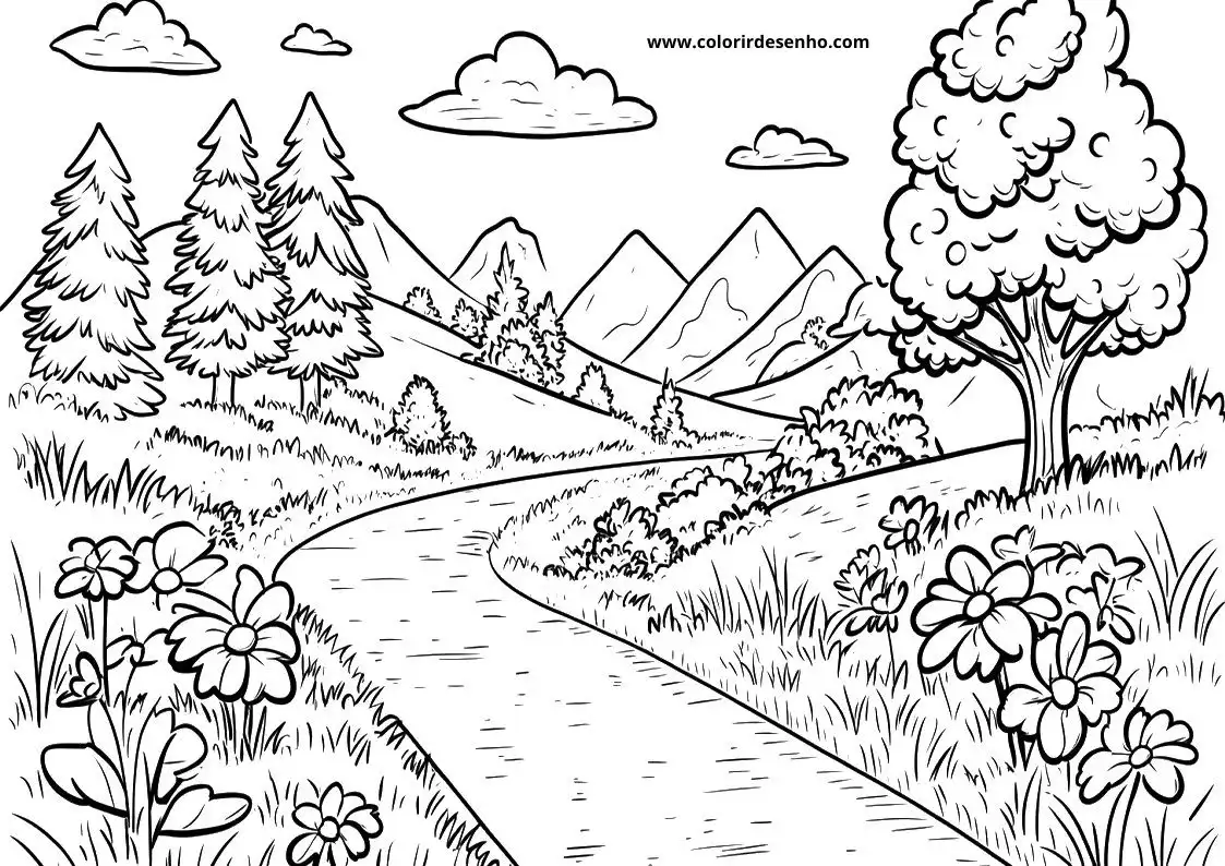 Printable Landscape Coloring Pages 7