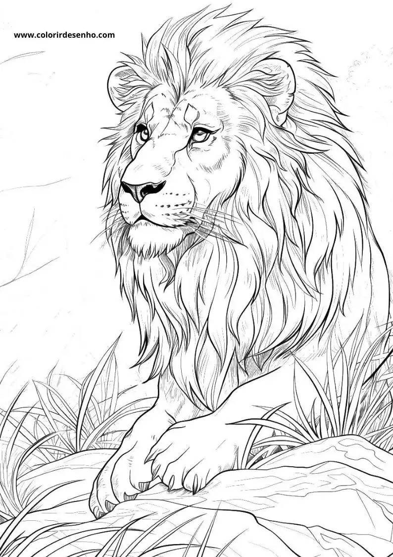 Printable Lion Coloring Pages 7
