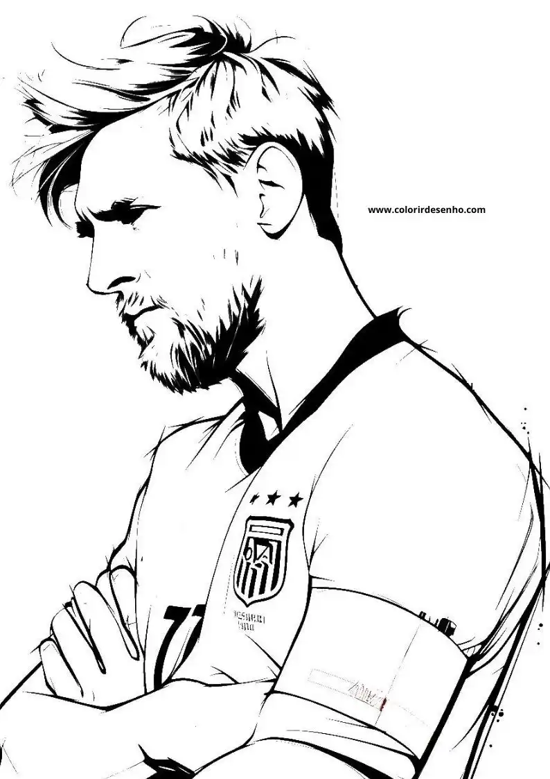 Printable Lionel Messi Coloring Pages 2