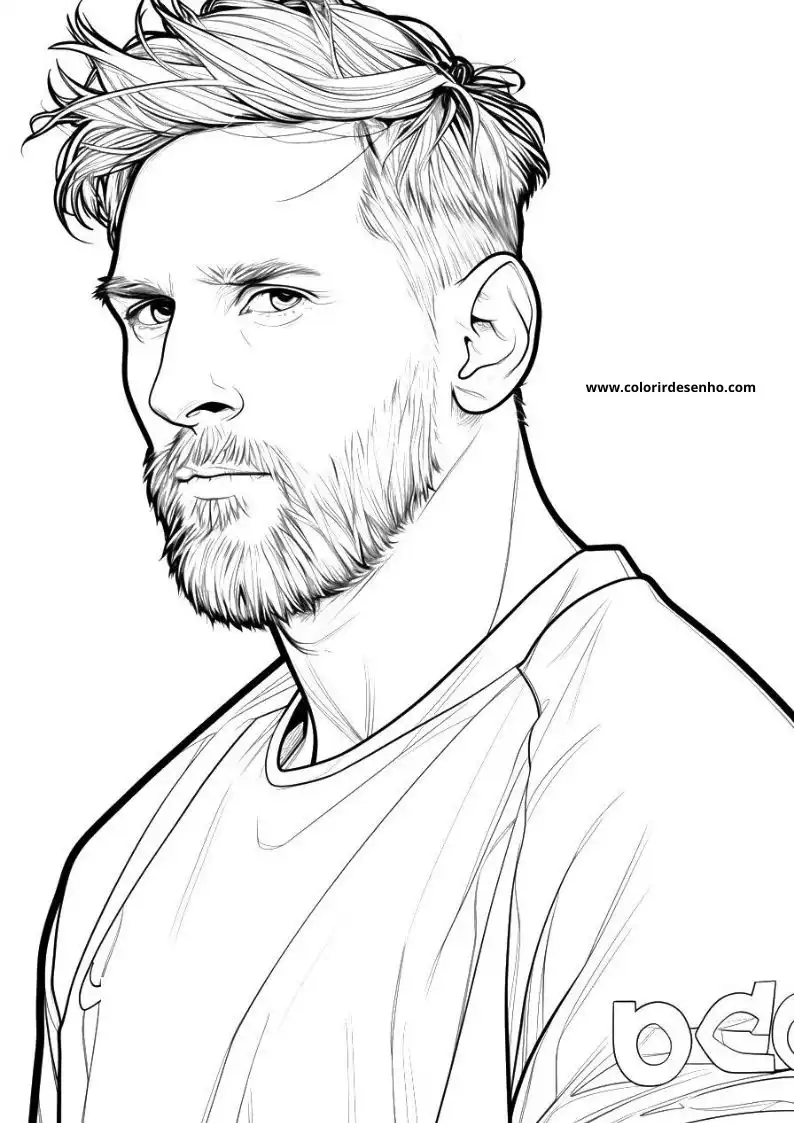 Printable Lionel Messi Coloring Pages 3