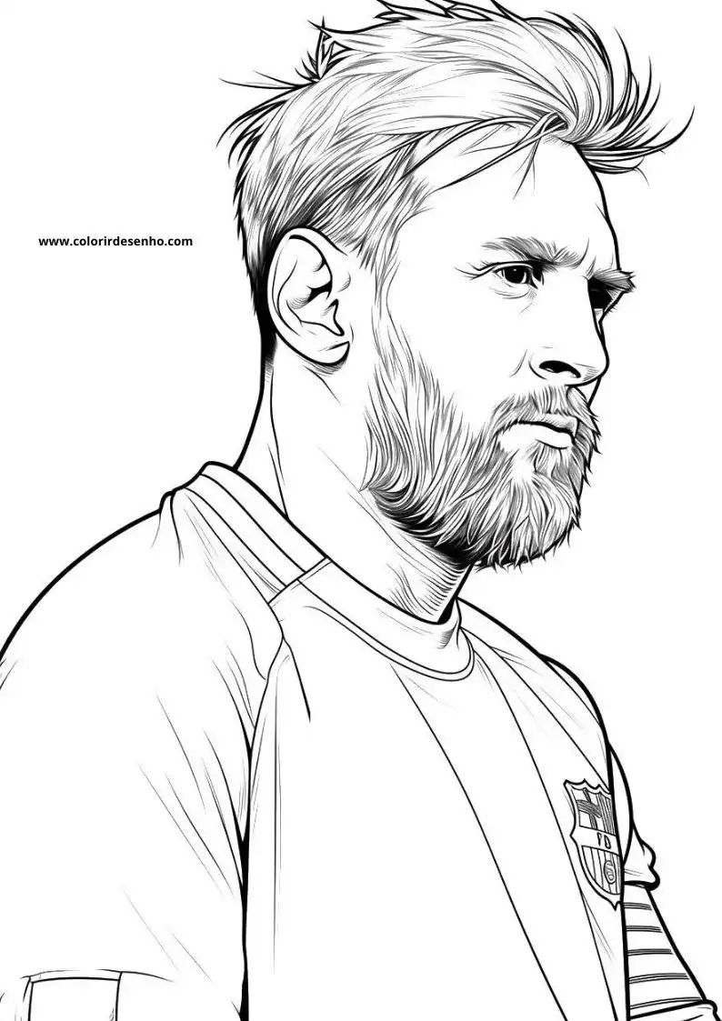 Printable Lionel Messi Coloring Pages 5