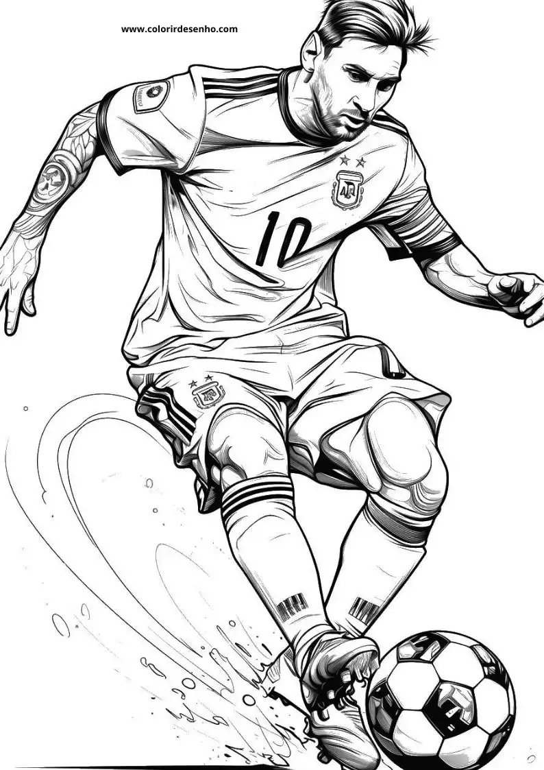 Printable Lionel Messi Coloring Pages 6