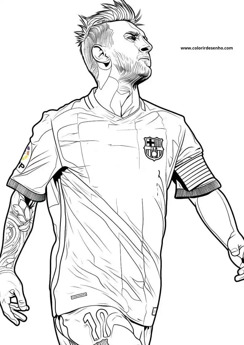Printable Lionel Messi Coloring Pages 7