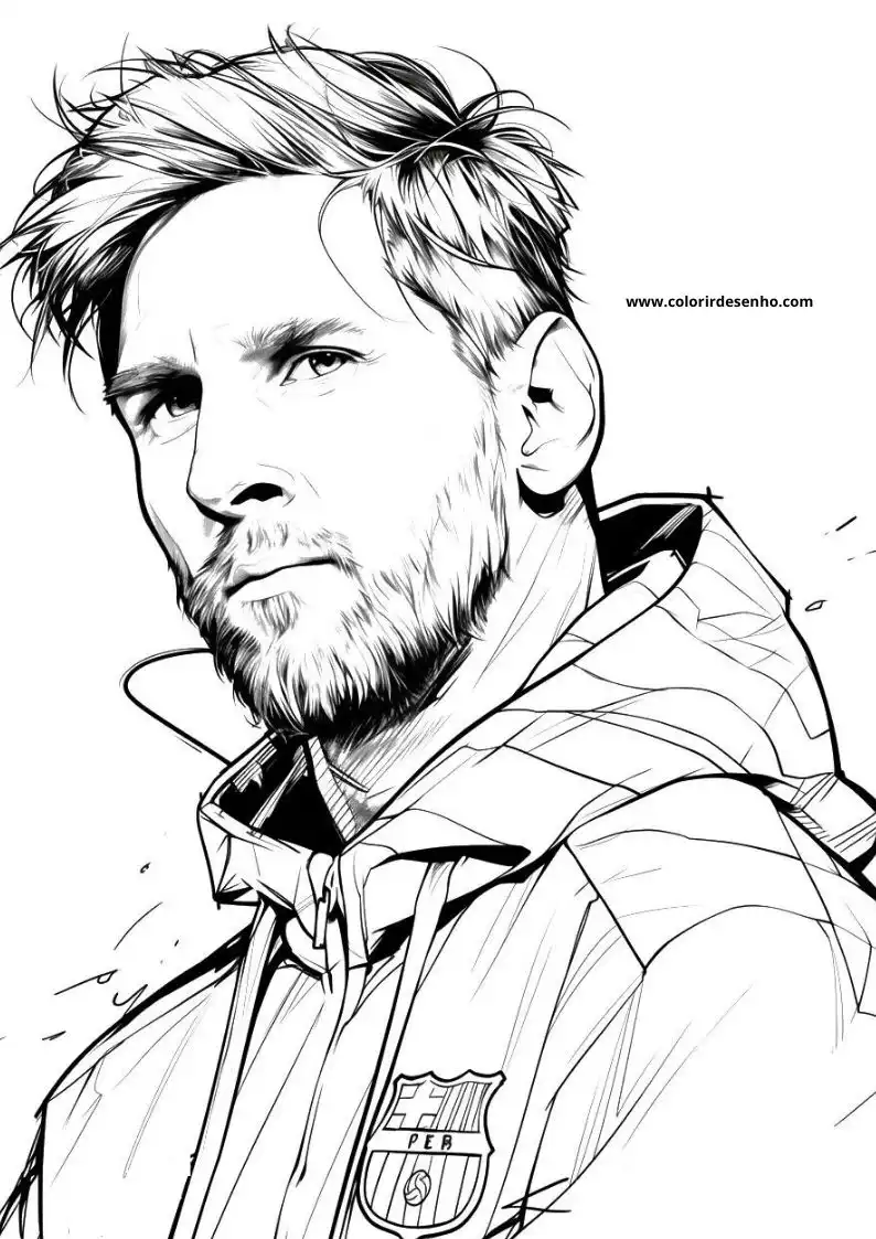 Printable Lionel Messi Coloring Pages 8