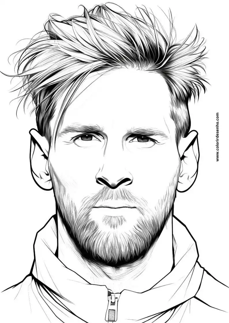Printable Lionel Messi Coloring Pages 9