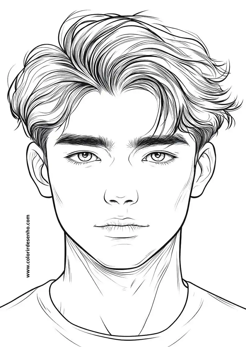Printable Man’s Face Coloring Pages 1