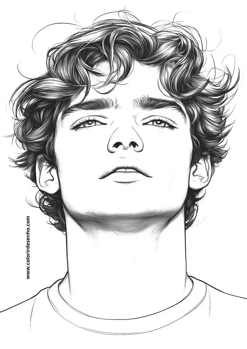 Printable Man’s Face Coloring Pages 11