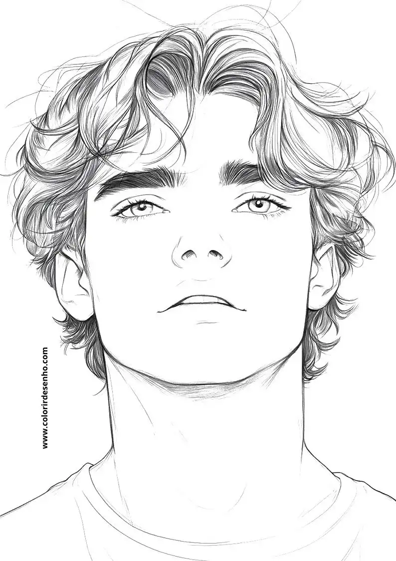 Printable Man’s Face Coloring Pages 12