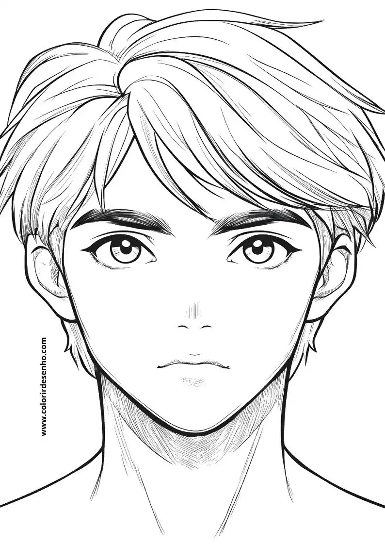 Printable Man’s Face Coloring Pages 2