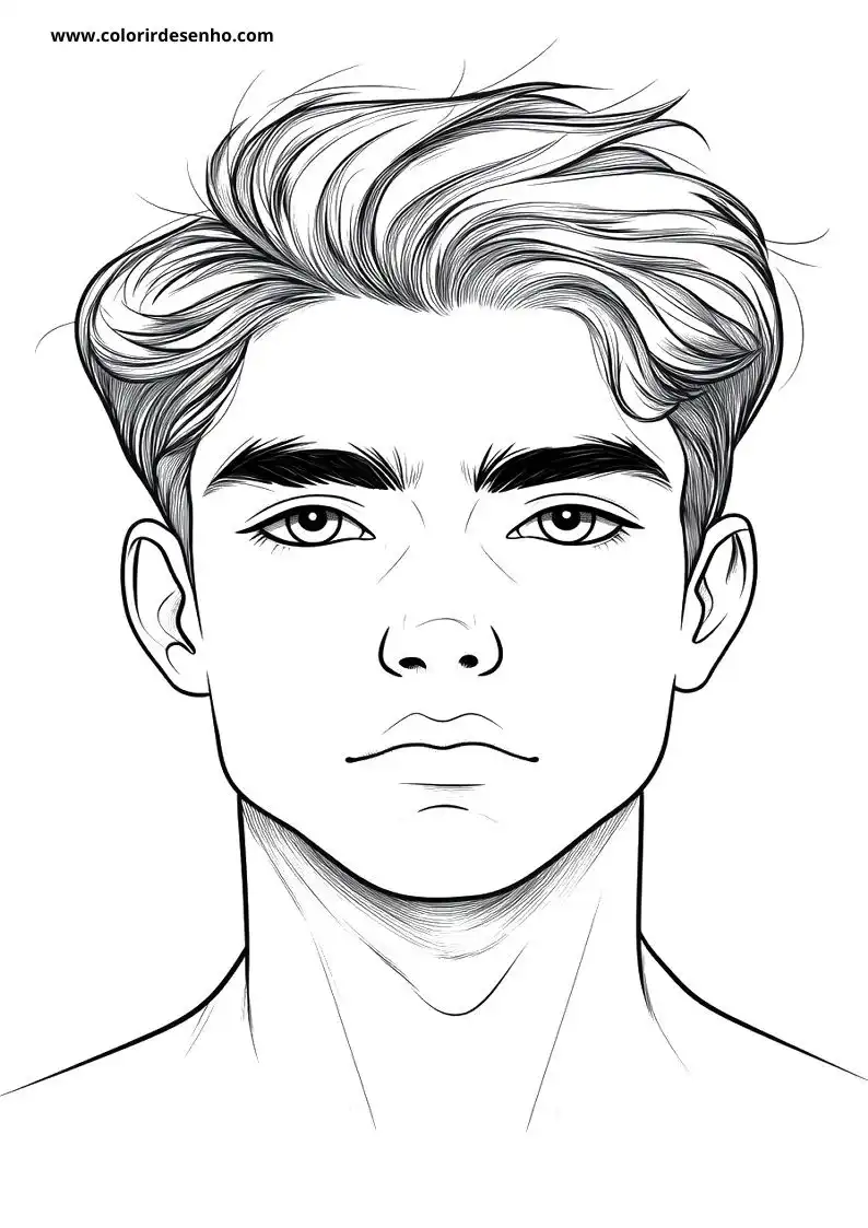 Printable Man’s Face Coloring Pages 3