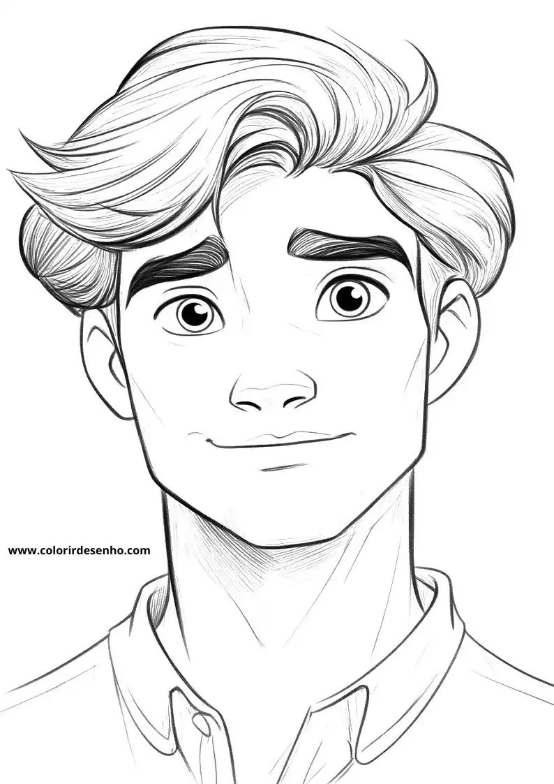 Printable Man’s Face Coloring Pages 6