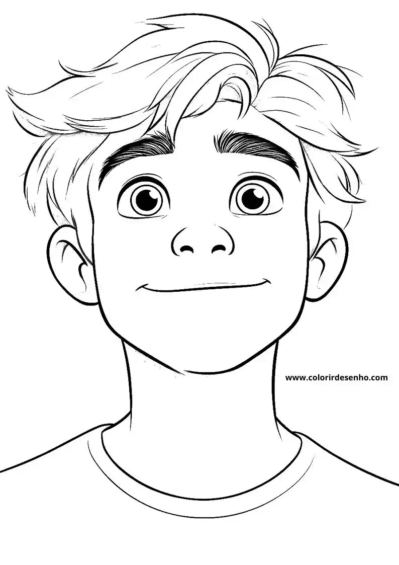 Printable Man’s Face Coloring Pages 7