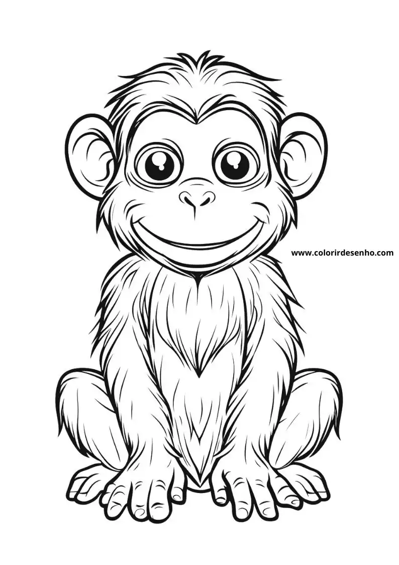 Printable Monkey Coloring Pages 11