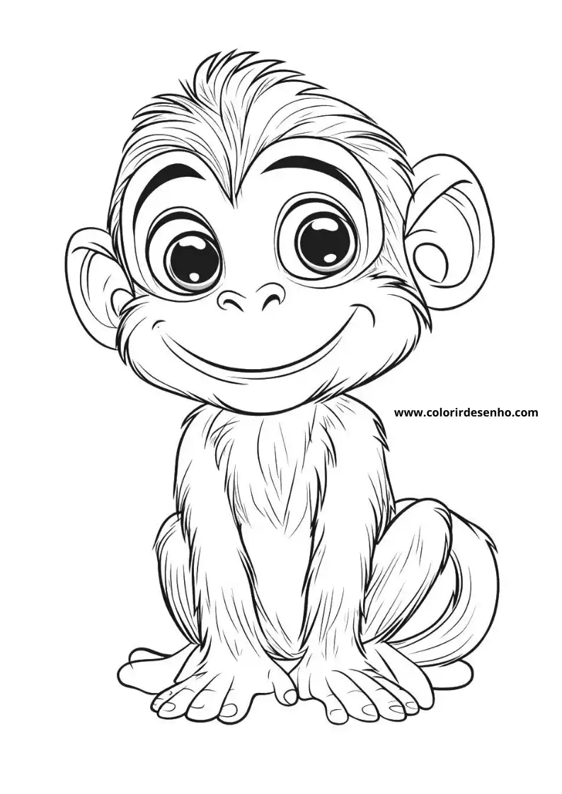 Printable Monkey Coloring Pages 5