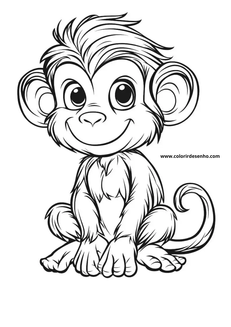 Printable Monkey Coloring Pages 8
