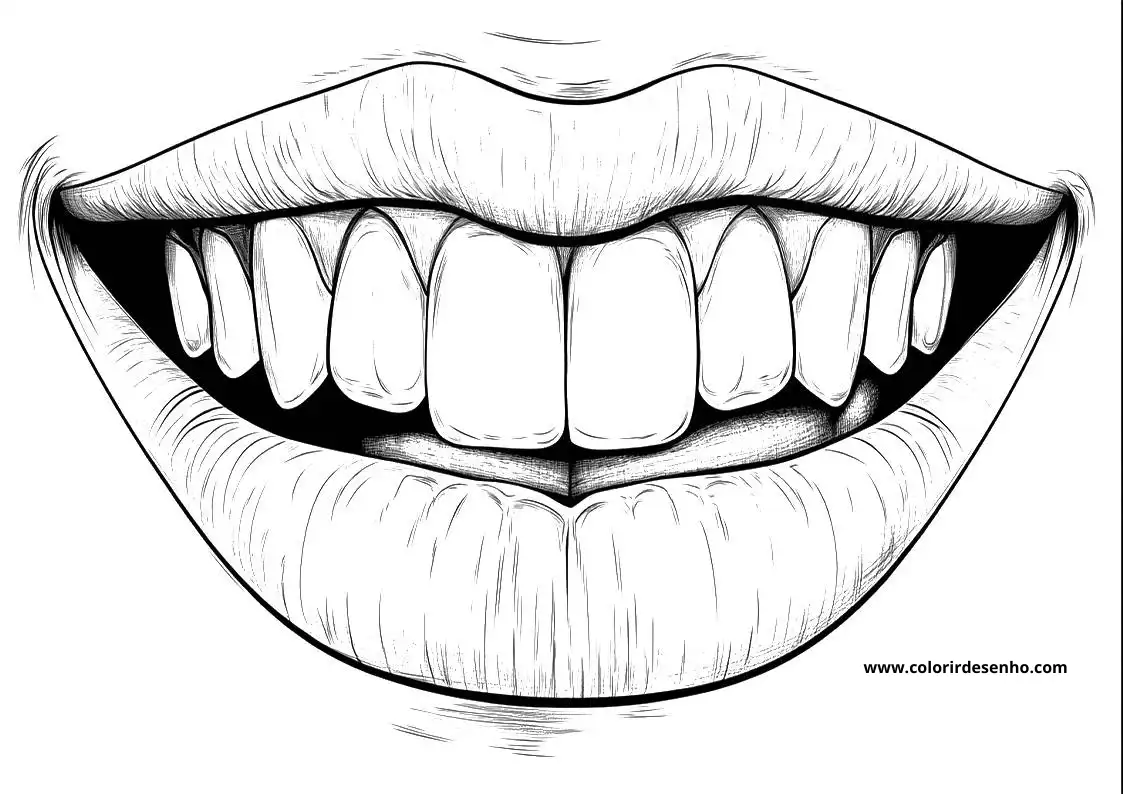 Printable Mouth Coloring Pages 12