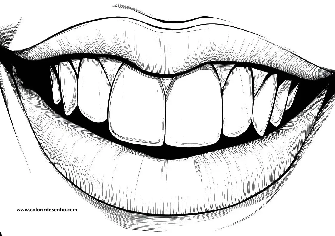 Printable Mouth Coloring Pages 2