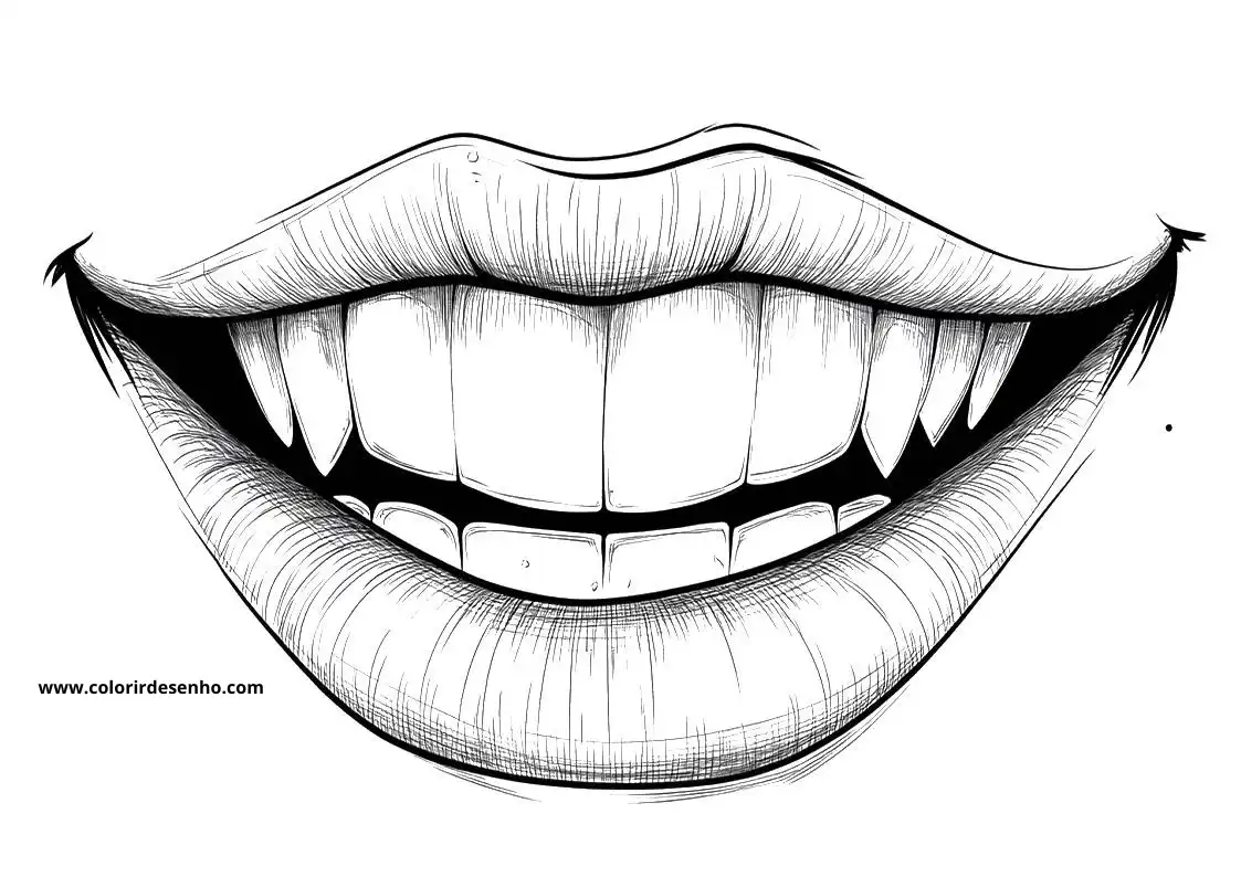 Printable Mouth Coloring Pages 3