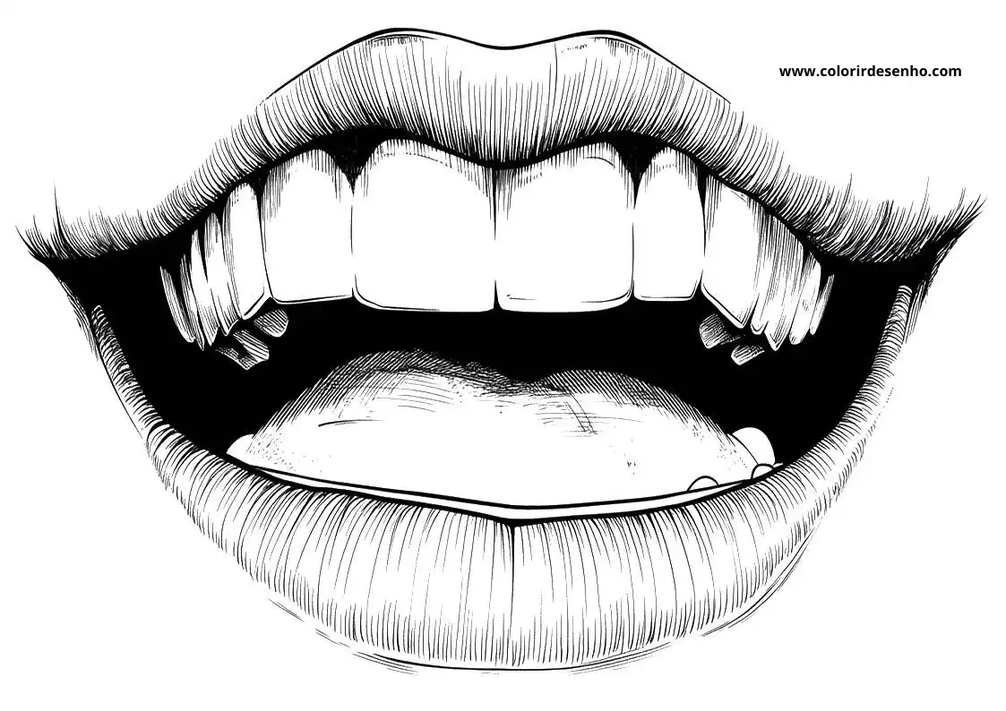 Printable Mouth Coloring Pages 5