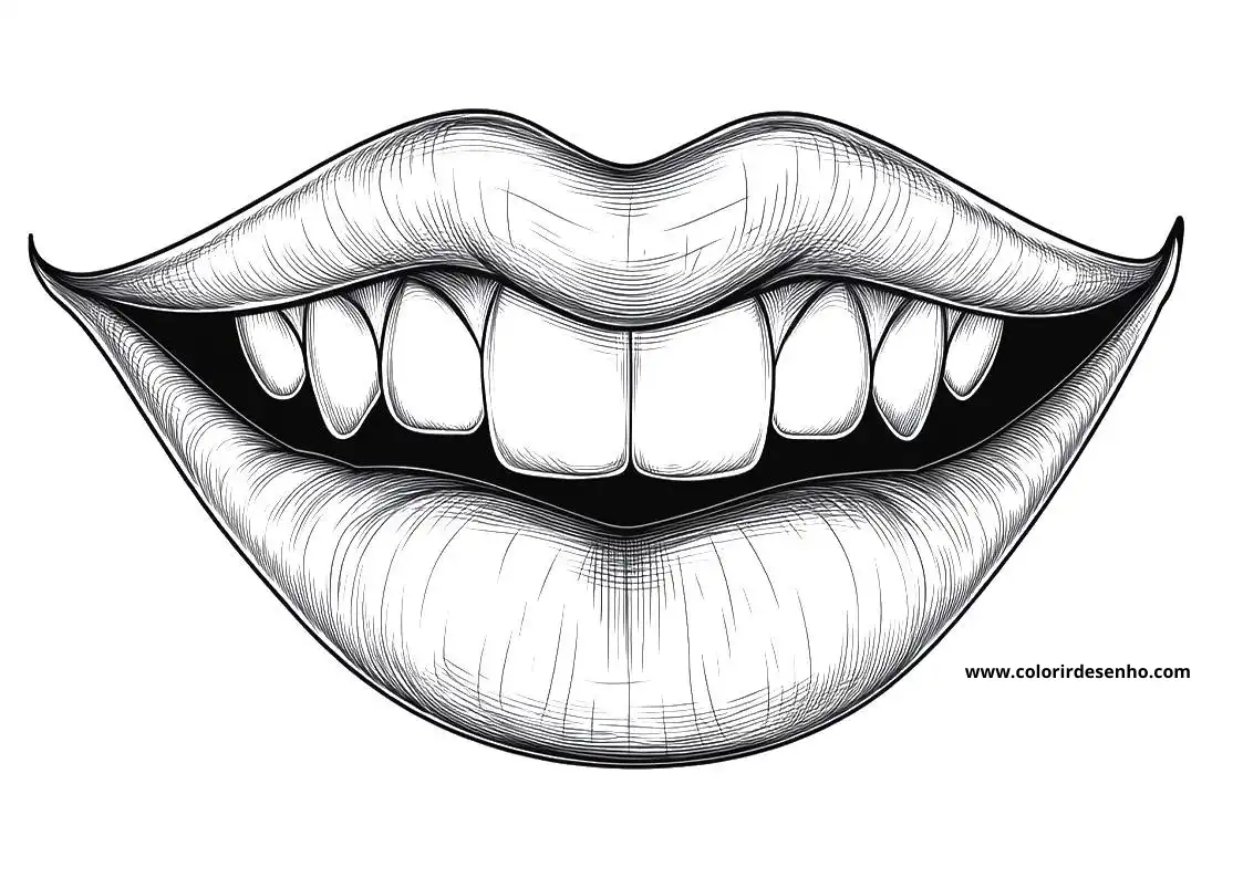 Printable Mouth Coloring Pages 7