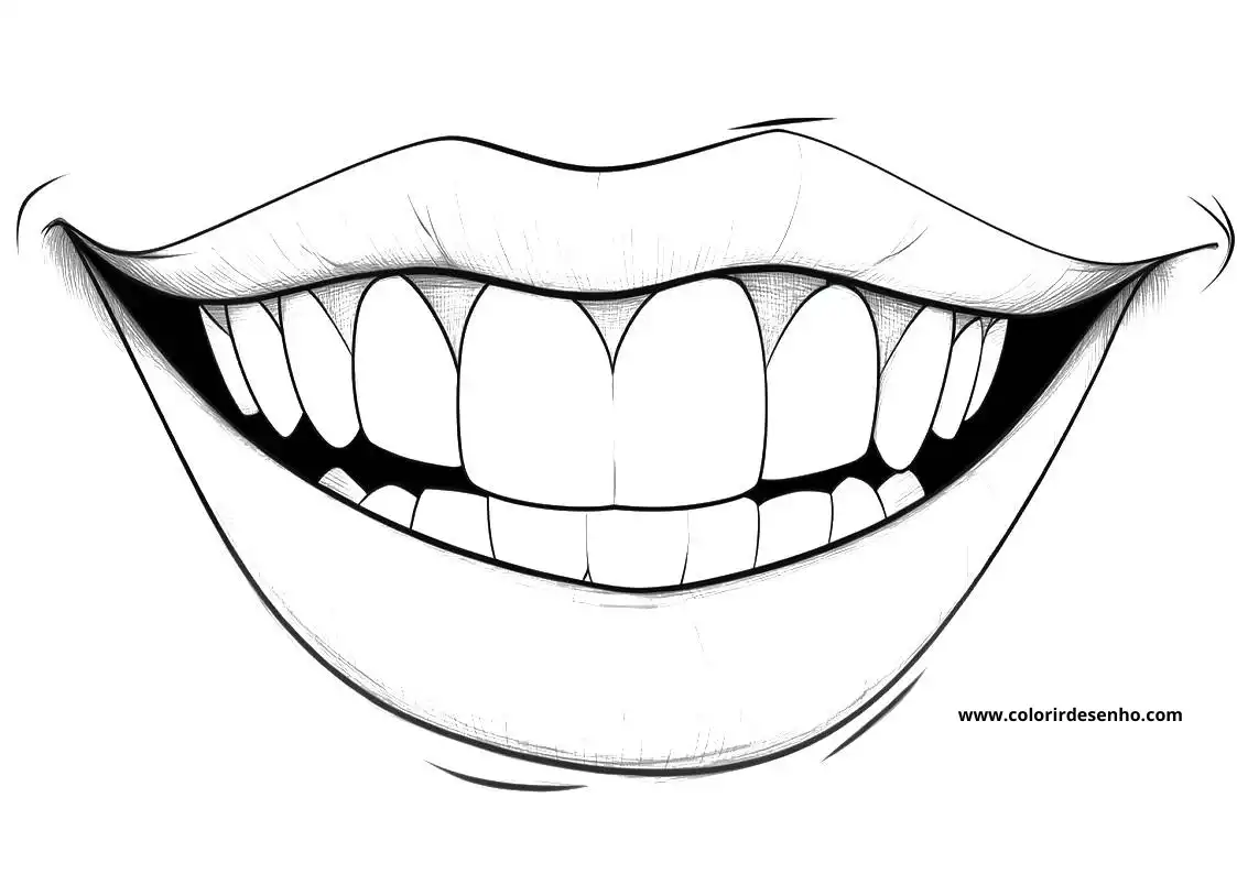Printable Mouth Coloring Pages 9