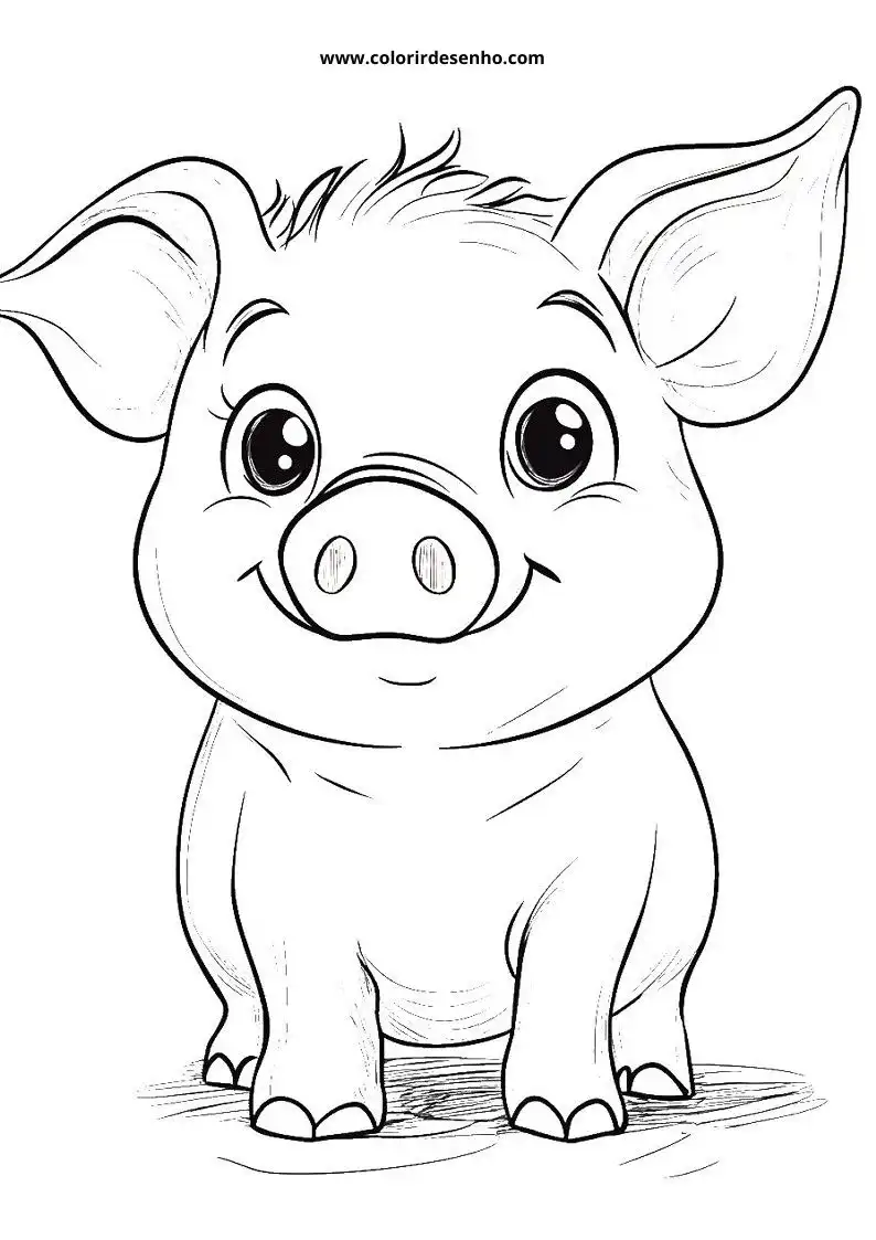 Printable Pig Coloring Pages 12