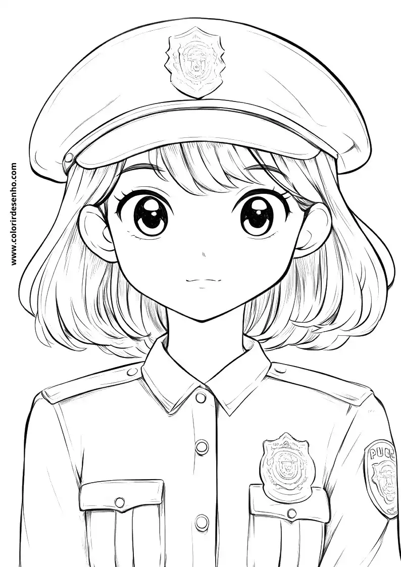 Printable Police Coloring Pages 1