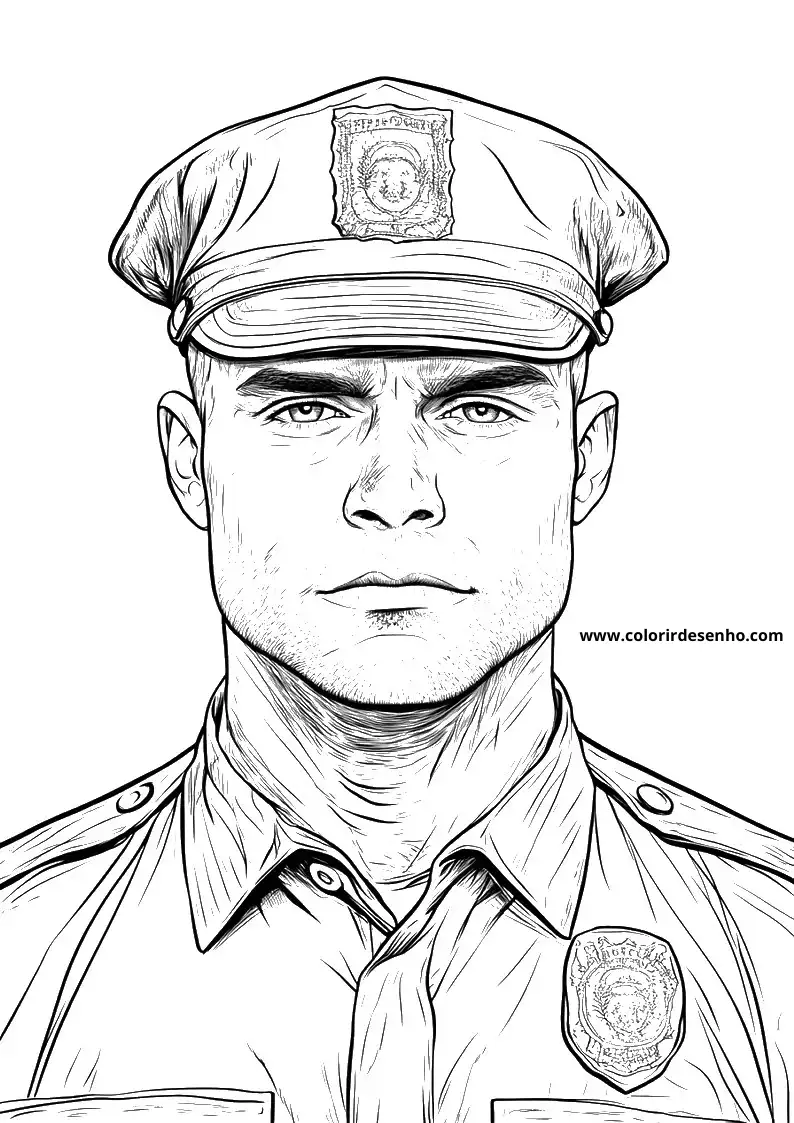 Printable Police Coloring Pages 11