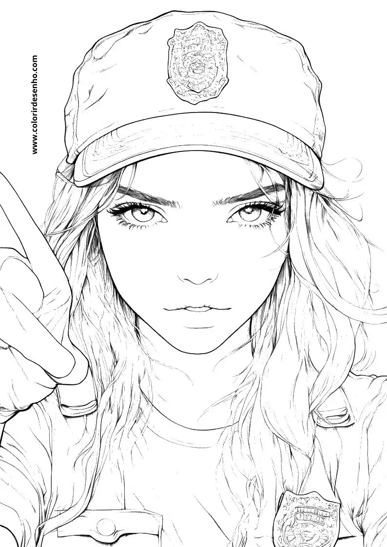 Printable Police Coloring Pages 12